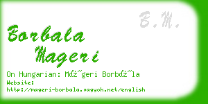 borbala mageri business card